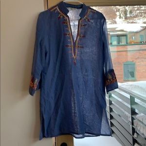 Vintage Saks Fifth Avenue embroidered tunic